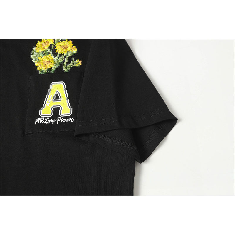 Hip Hop Shirts For Boys Vintage Rose Short Sleeve T-Shirt