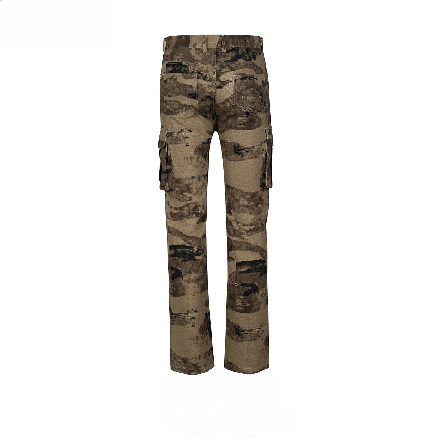 Rock Revival Jeans Multi-Pocket Camouflage Trousers Vintage Old Straight Casual Pants