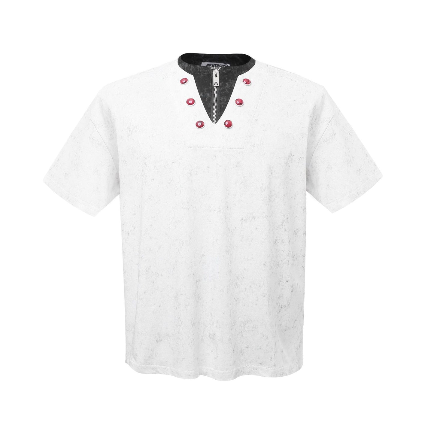 Unisex T-shirts Fake Two Piece Design Wide T-Shirt