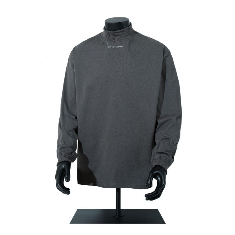 Unisex long-sleeved shirt autum half turtleneck