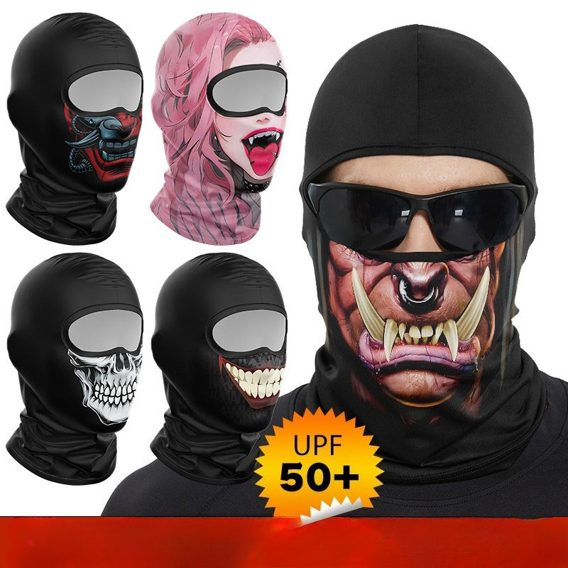 Cycling Windproof Hood Breathable Sunscreen Men's and Women's Ice Silk Fabric