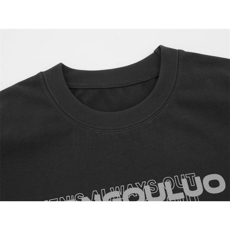 US drip outfits Summer Vintage Singer Design Casual Loose Short Sleeve T-Shirts