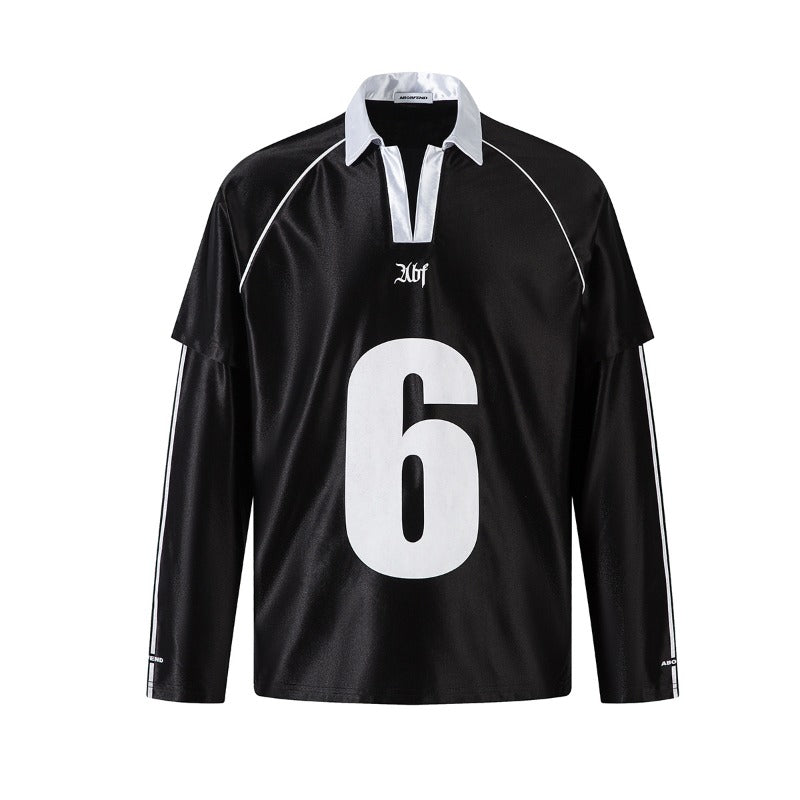 Unisex long-sleeved shirt autumloosesatin lapel