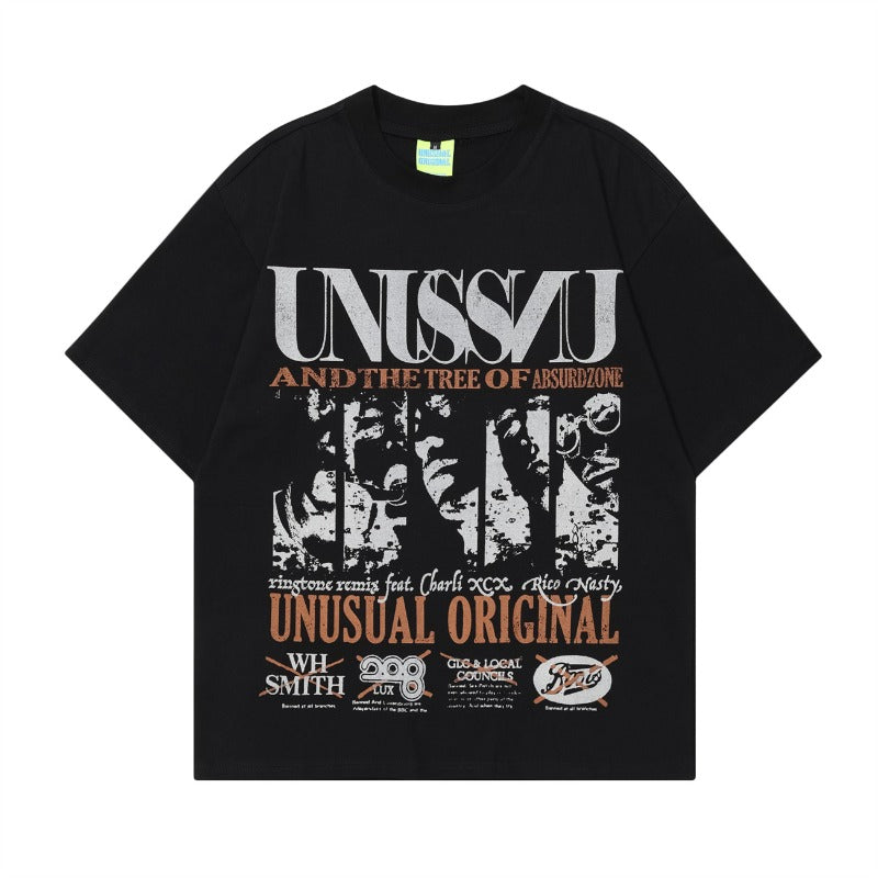 90s West Coast Hip Hop Fashion T Shirts Vintage Old Loose Short Sleeve T-Shirts