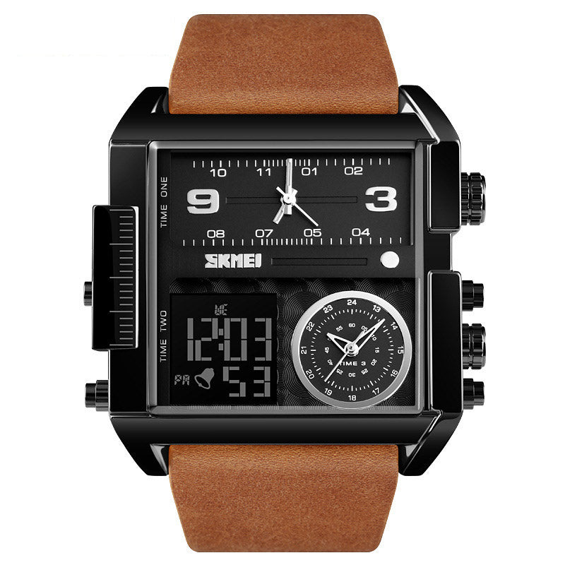 Analog-Digital Watch Square Business Water Proof Watch