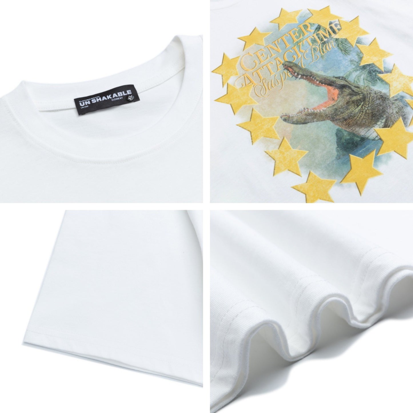Vintage tarz t shirt vintage alligator print short sleeve t-shirt