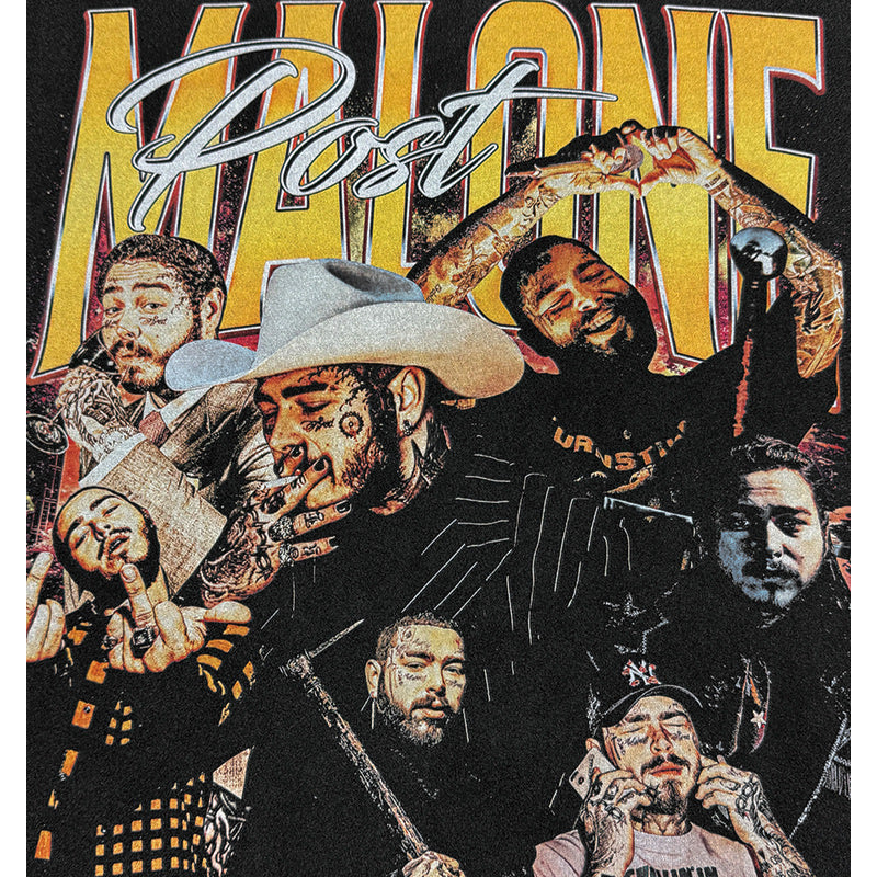 New york hip hop shop vintage hip hop Potz Ma Long Post Malone print short sleeve t-shirt