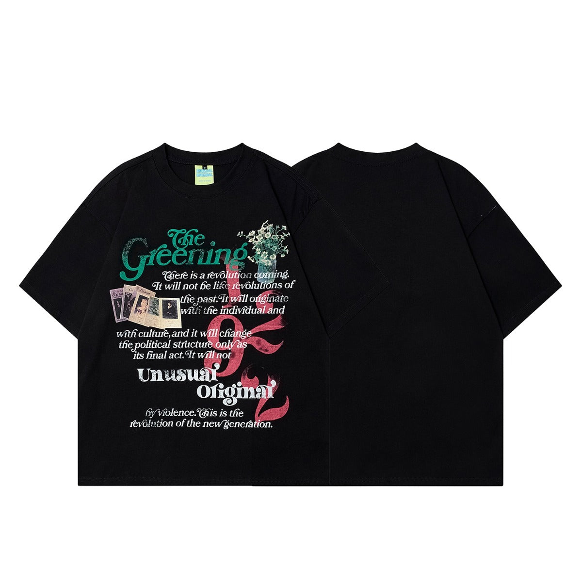 90s West Coast Hip Hop Fashion T Shirts Vintage Graffiti Letter Print Half-Sleeve Top