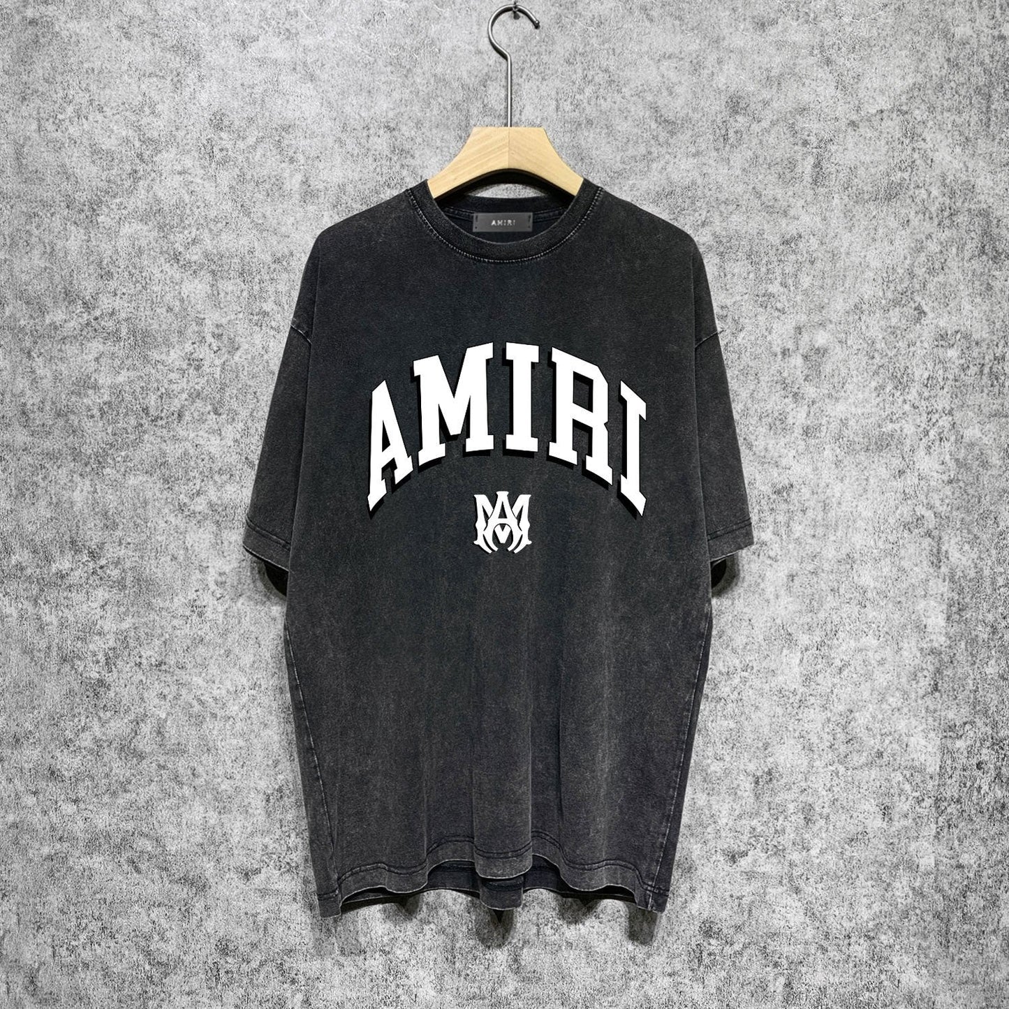 Amiri washed t-shirt spider projection printing short sleeve