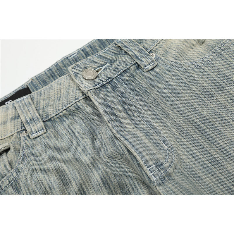 Casual Street Wear Retro Straight Jeans Fall Loose