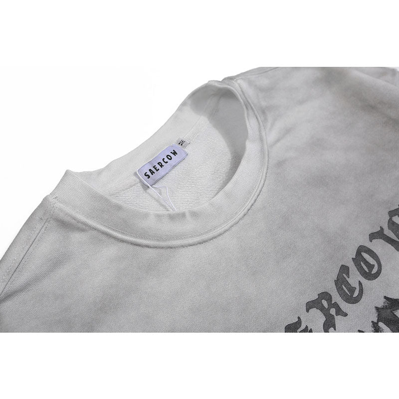 Streetwear Hoodie vintage do dirty gradual change crew neck sweater butterfly print top