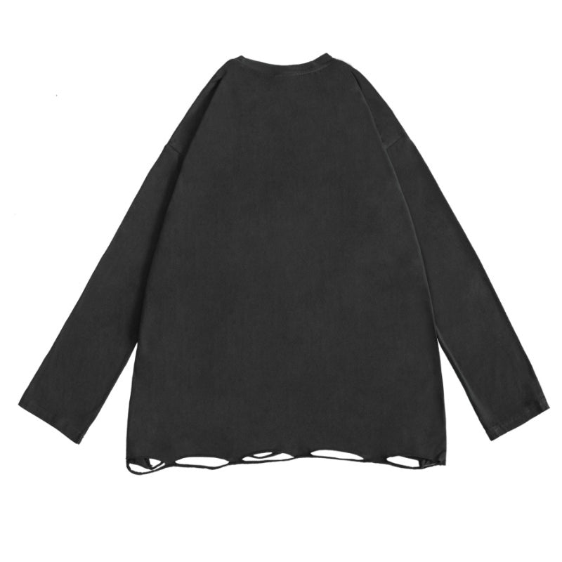 Vintage T Shirts Hip Hop Spring and Autumn Long Sleeve T-Shirt Hip Hop Loose Top