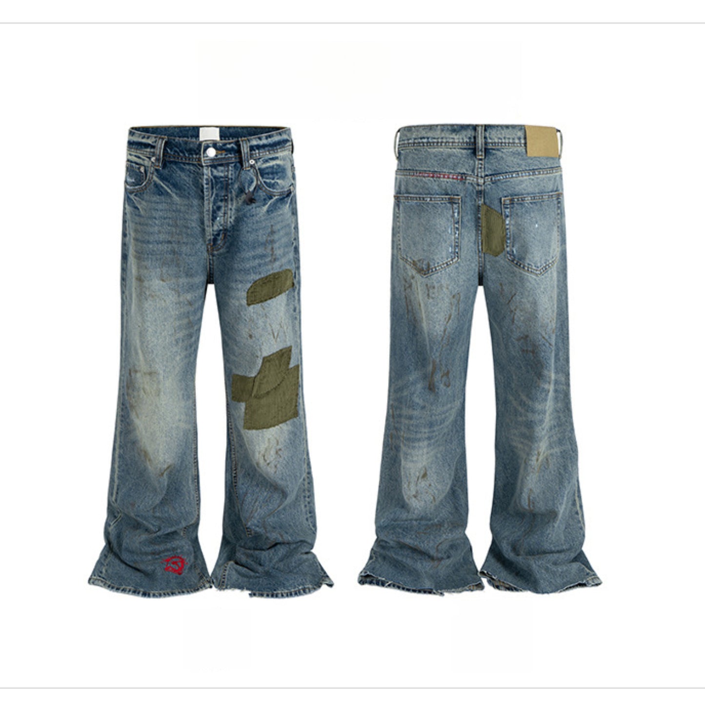 Rock Revival Jeans Embroidered Jeans Washed Old Trousers