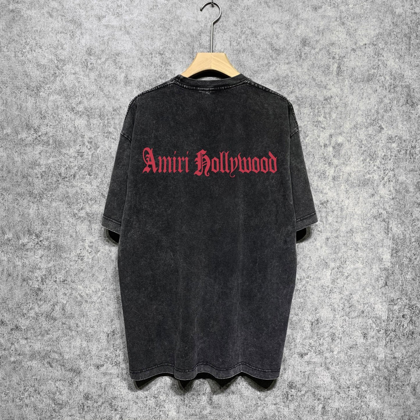 Amiri washed t-shirt sanskrit printing short sleeve