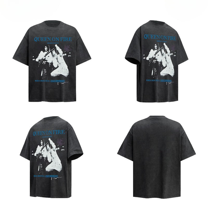 80s And 90s Vintage T Shirts Vintage Washing Old Band Short Sleeve T-Shirts