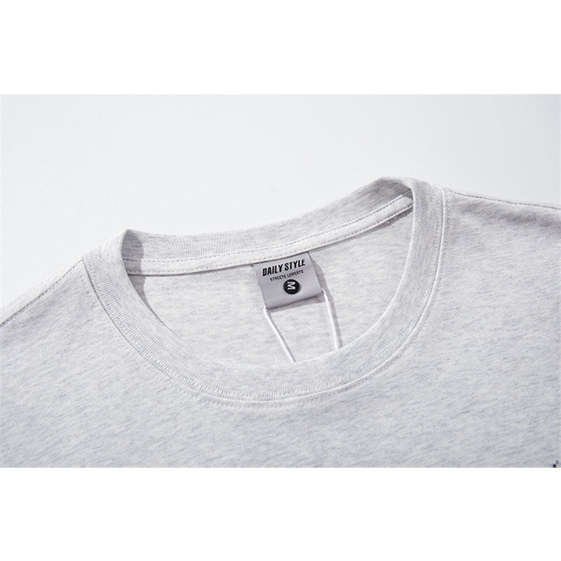 US drip outfits Summer Vintage Alphabet Print Casual Loose Short Sleeve T-Shirts