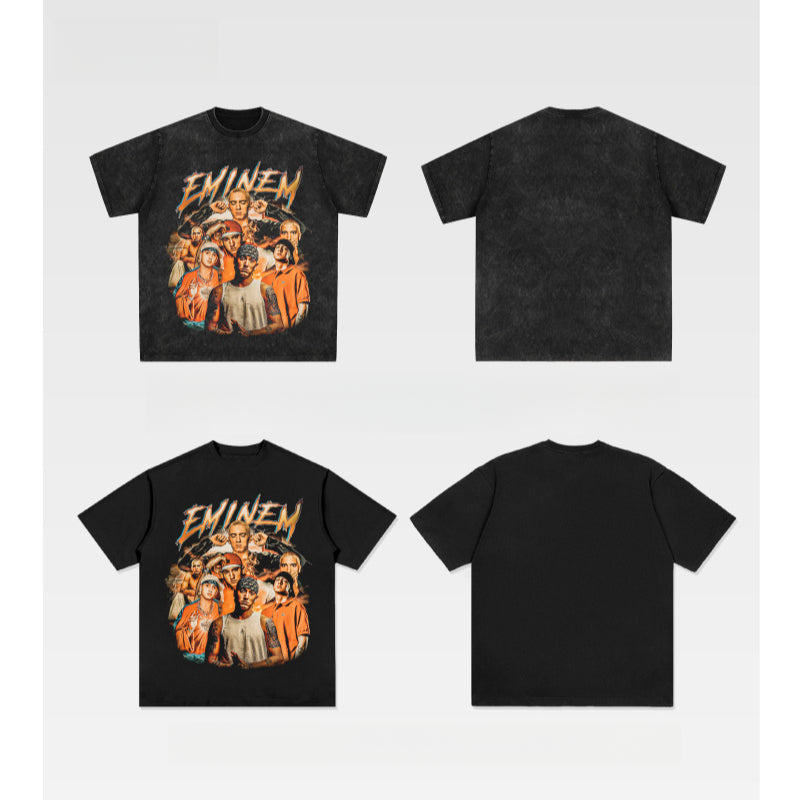 Cool t rapper hip hop ENINEM print short sleeve t-shirt Vintage