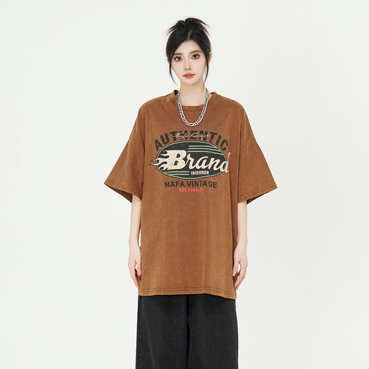 Hustle vintage summer short sleeve t-shirt