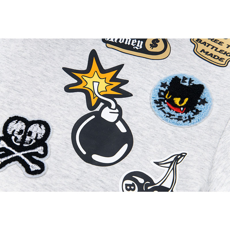 Hip Hop Shirts For Boys Cartoon Towel Embroidered Short Sleeve T-Shirt Summer Oversize Top