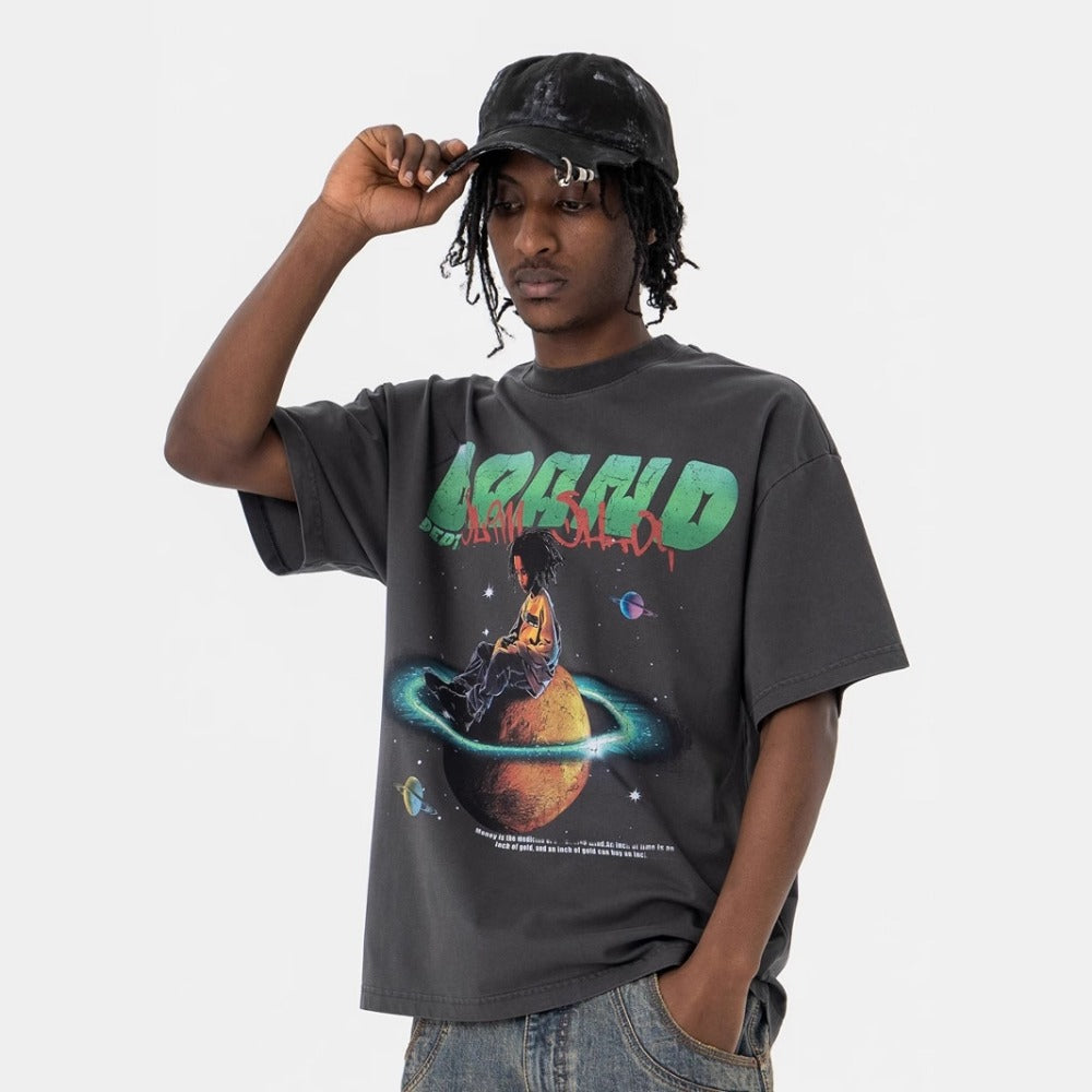 Vic Streetwear Summer Vintage Hip Hop Short Sleeve T-Shirt