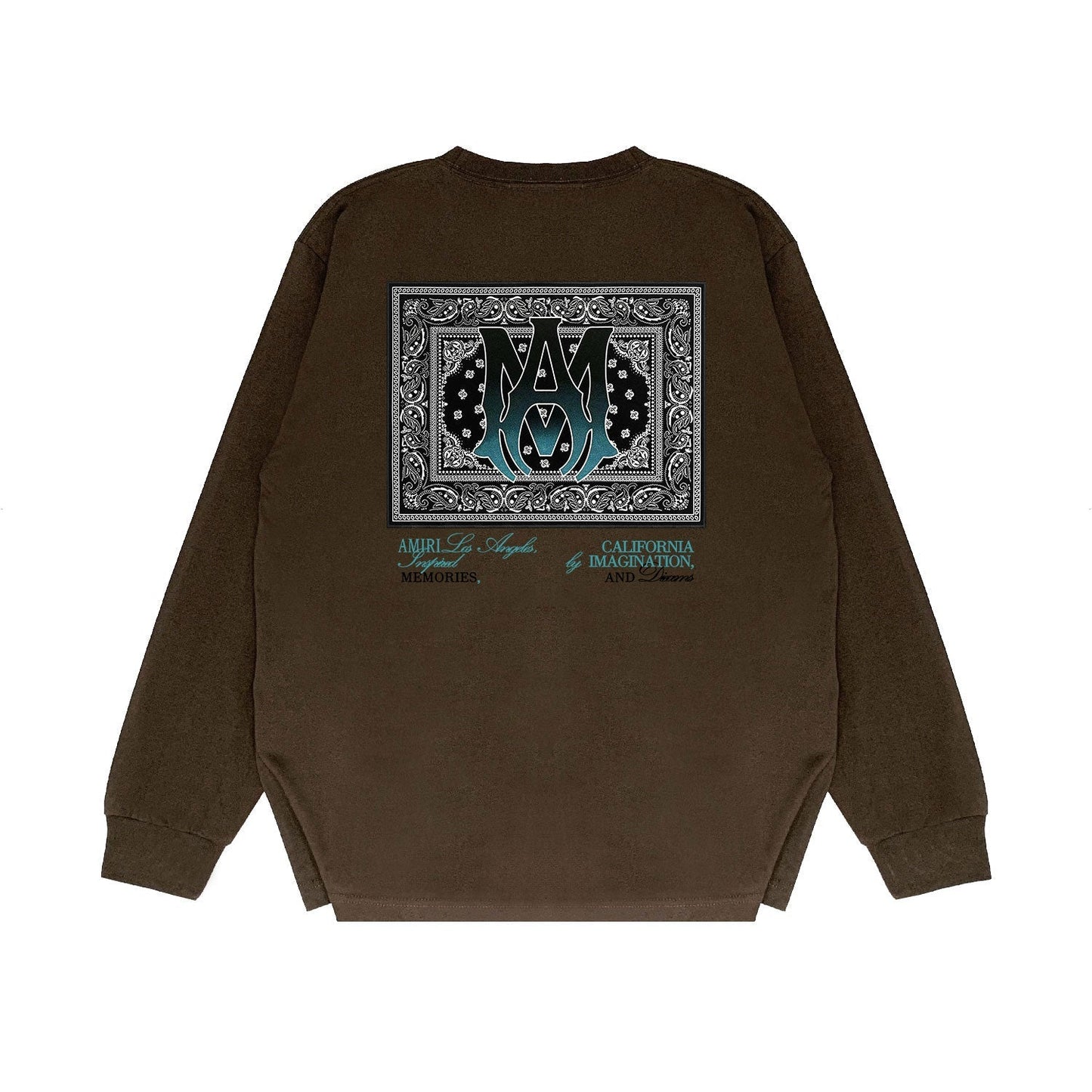 Amiri Long Sleeved Shirt Printed Trendy Pure Cotton
