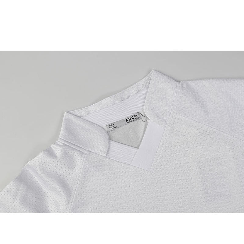 Marcas De Streetwear Vintage V-Neck Sports Jersey Wind Long Sleeve T-Shirt