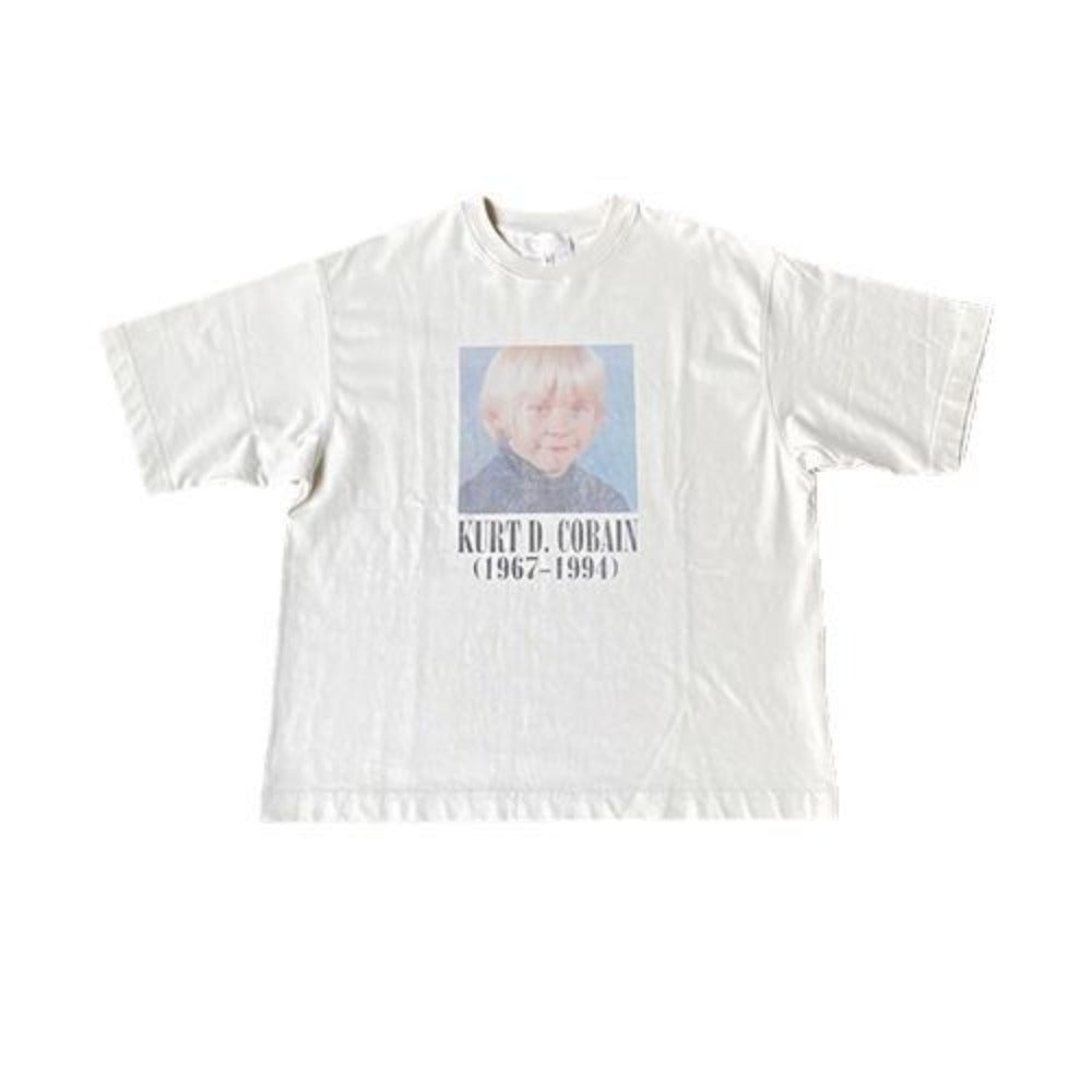 Streetwear Eua t-shirt retro small Cobain boxy digital direct injection printing short-sleeved t-shirt