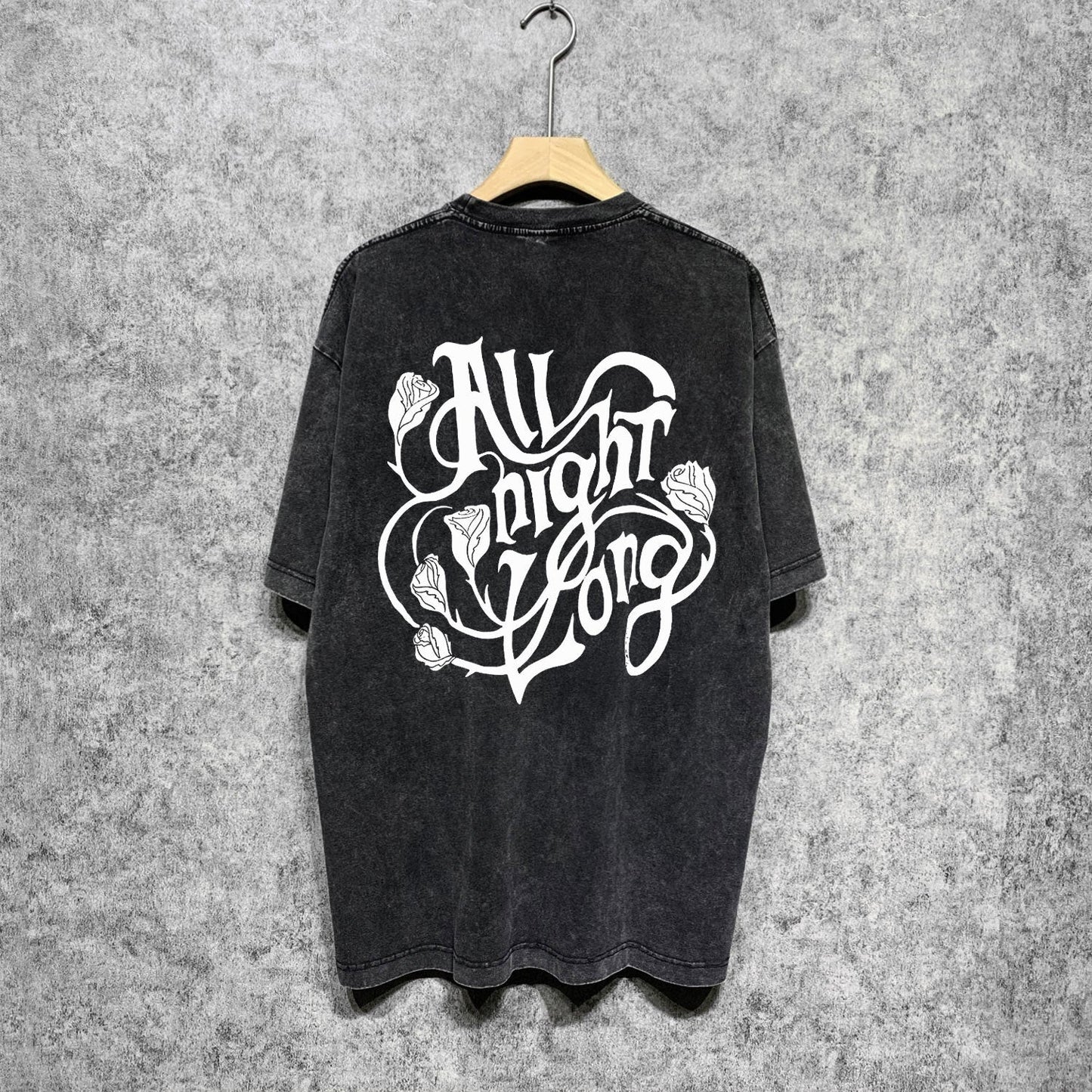 Amiri washed t-shirt morning glory printing short sleeve
