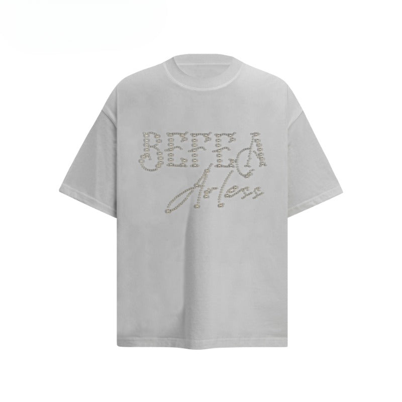 80s And 90s Vintage T Shirts Vintage Pearl Alphabet Ice Solona Heavy Crew Neck Short Sleeve T-Shirt