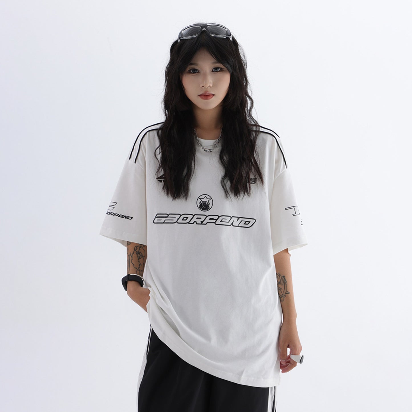 Hustle vintage T-shirt loose short sleeves