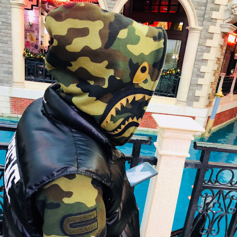 Ape Hoodie Camouflage Casual Hoodie Men's and Women's Cardigan Zip Sweater Jacket