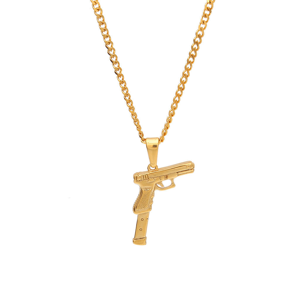 Jewelry Hip Hop Pistol Pendant Armament rapper