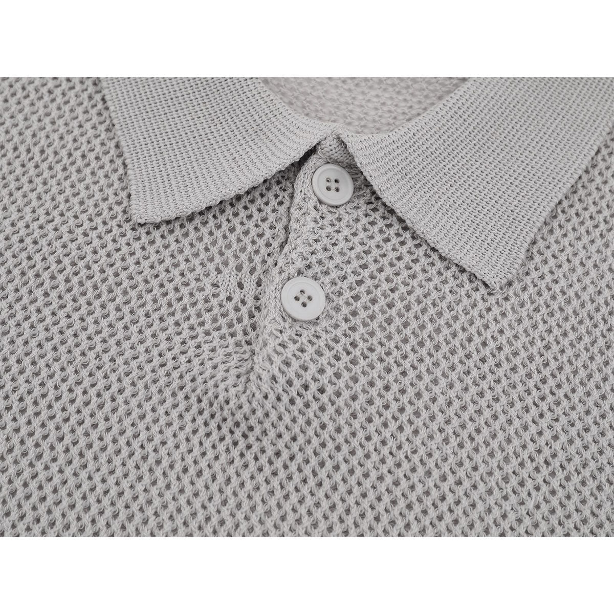 Hip hop clothing new york summer short-sleeved hollow-knit polo shirt lapel T-shirt