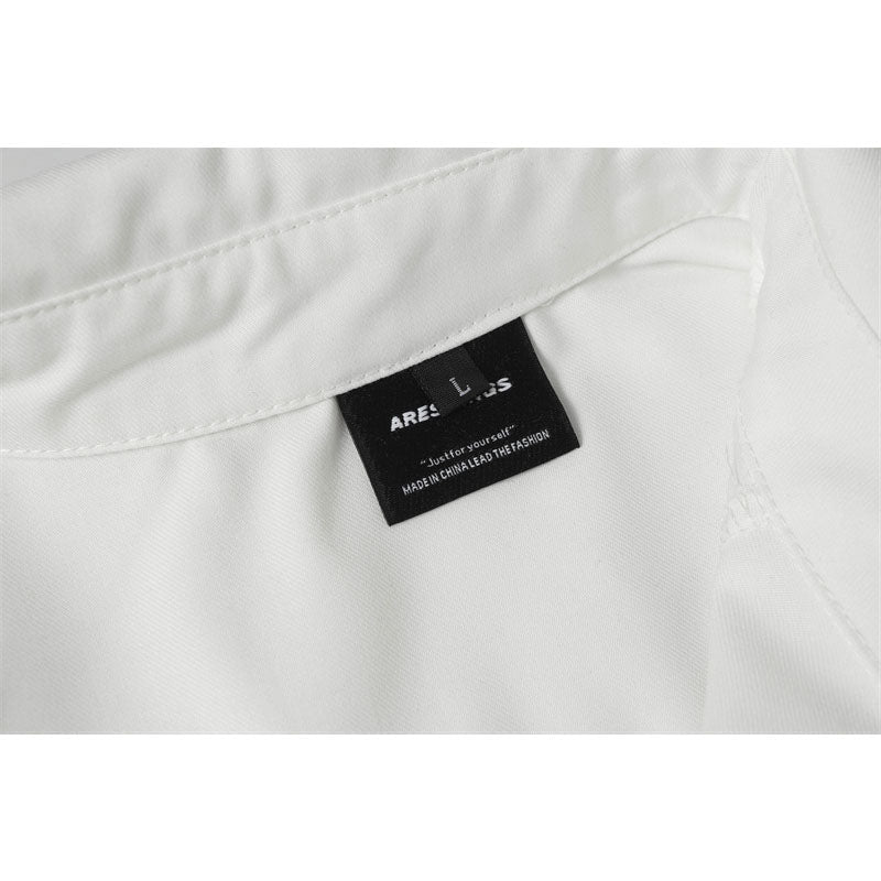 Hip Hop Shirts For Boys Lapel Embroidered Loose Short Sleeve Casual Shirt