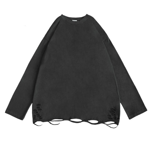 Vintage T Shirts Hip Hop Spring and Autumn Long Sleeve T-Shirt Hip Hop Loose Top