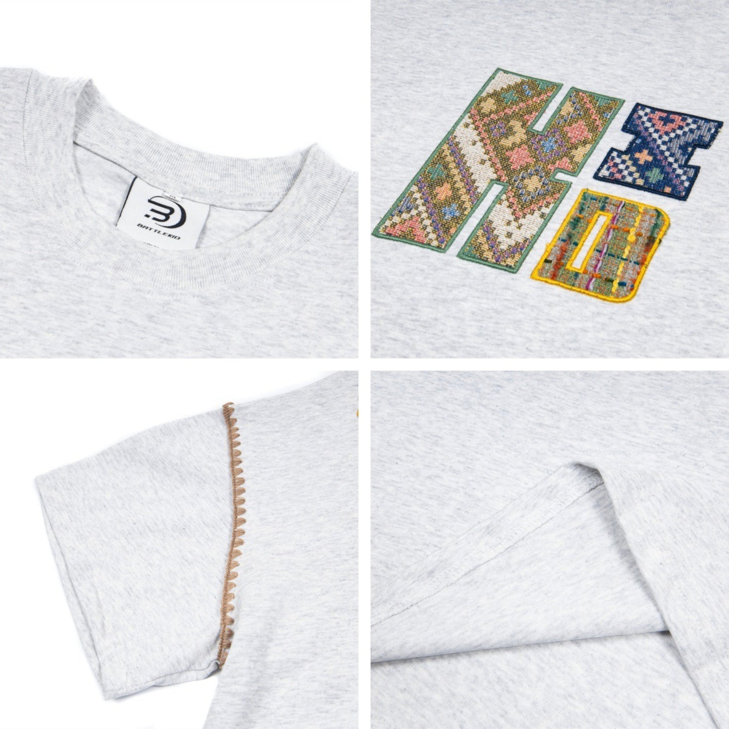 USA Vintage T-Shirt Vintage Patch Embroidery Men's Summer Loose