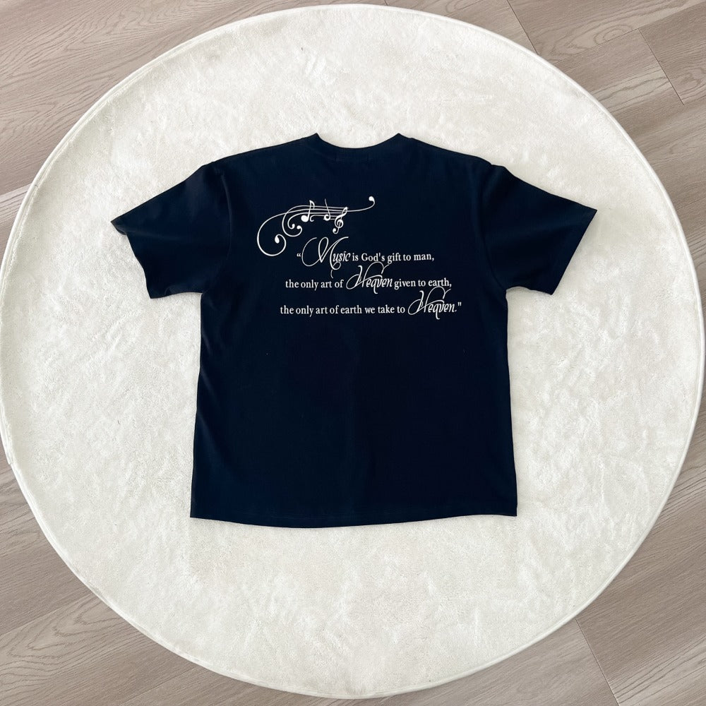 Streetwear Eua t shirt vintage cleanfit loose round neck cotton short sleeve t-shirt