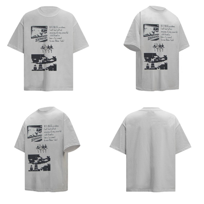 80s And 90s Vintage T Shirts Vintage Washing Water Old Short Sleeve T-Shirts