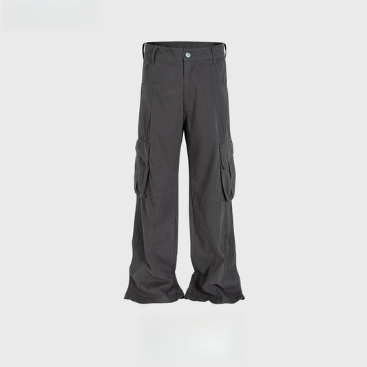 Rock Revival Jeans Multi-Pocket Trousers Straight Wide-Foot Casual Pants