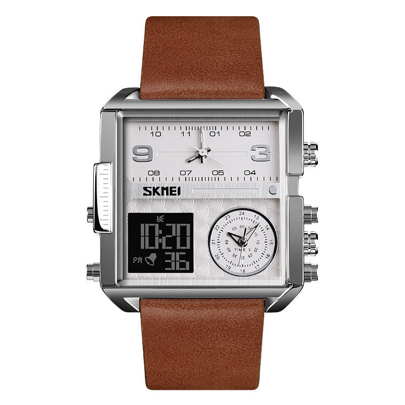 Analog-Digital Watch Square Business Water Proof Watch