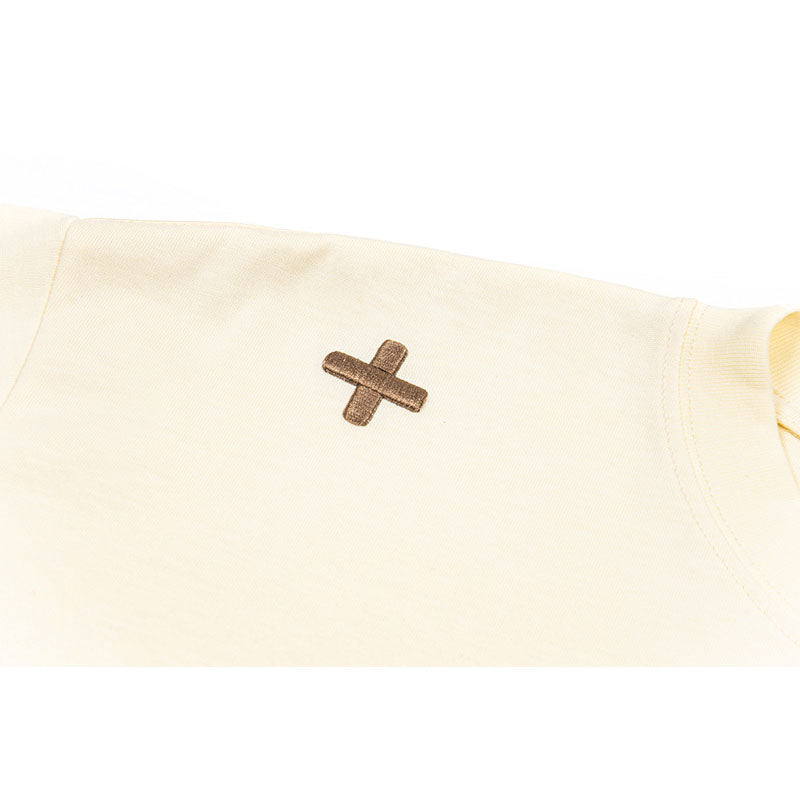 New York Hip Hop Style Crew Neck Sheep Embroidered T-Shirt