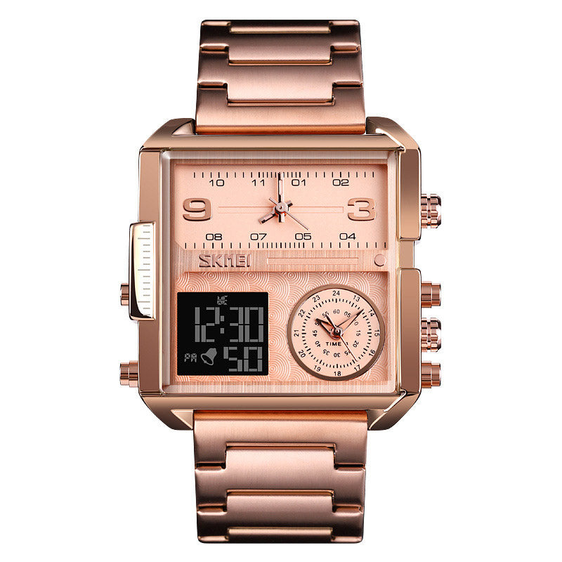 Analog-Digital Watch Square Business Water Proof Watch
