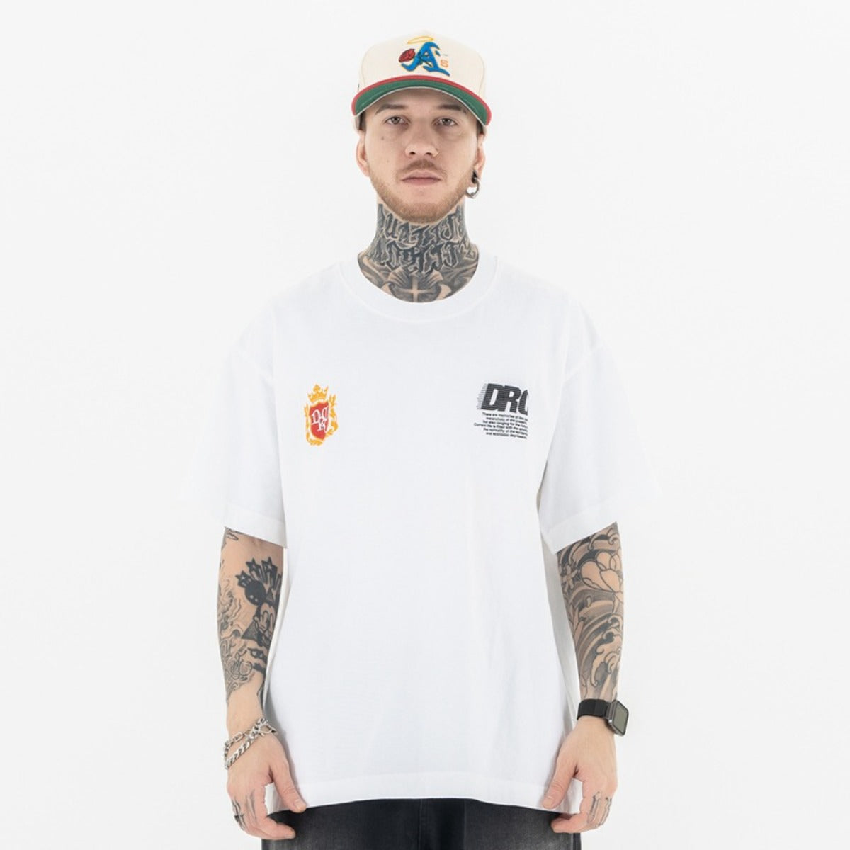 Vic Streetwear Summer Letter Print Short Sleeve Loose Casual T-Shirt