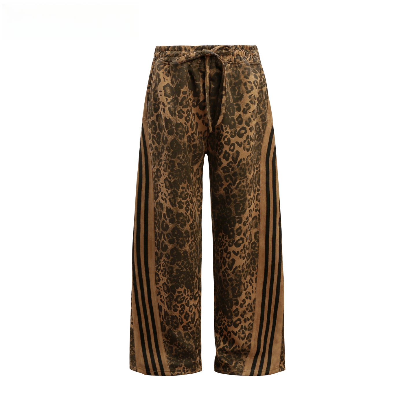 Hip Hop Pants For Boys Vintage Leopard Overalls Casual Loose Straight Pants