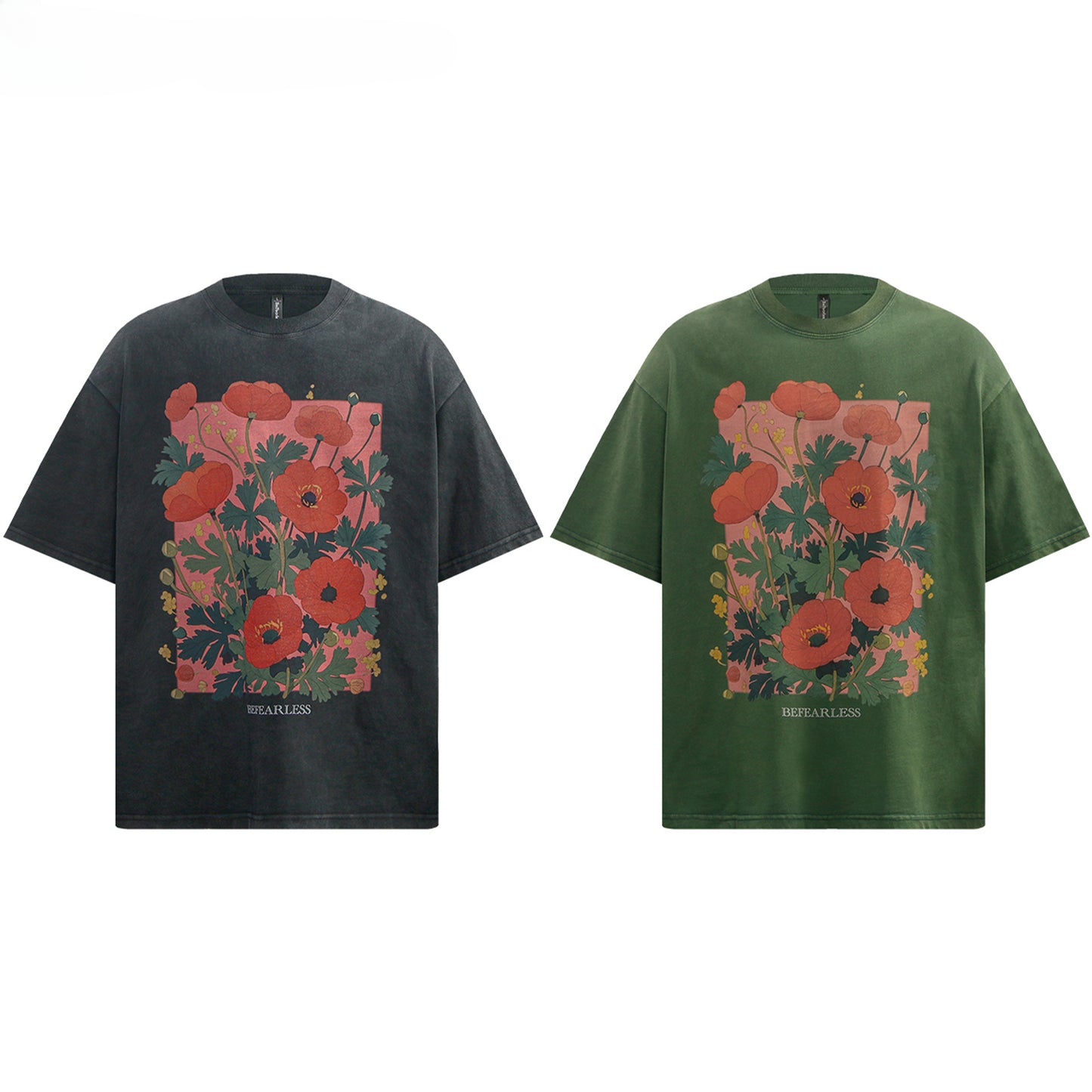 80s And 90s Vintage T Shirts Make Old Floral Short Sleeves Summer Loose For Men And Women