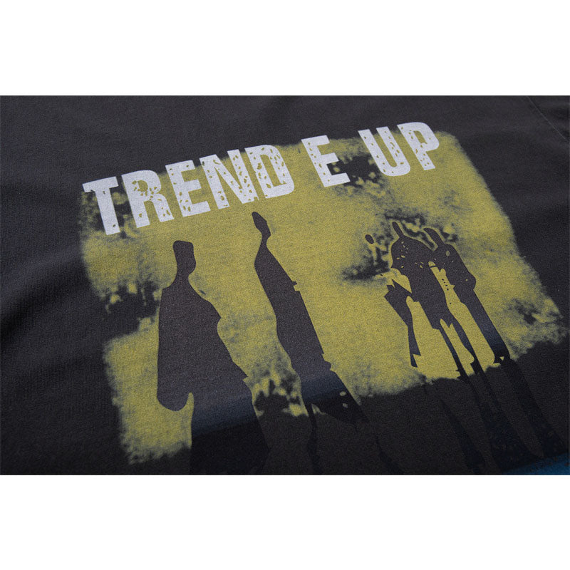 US drip outfits Summer New Vintage Sunset Portrait Reflection Casual Loose Short Sleeve T-Shirts