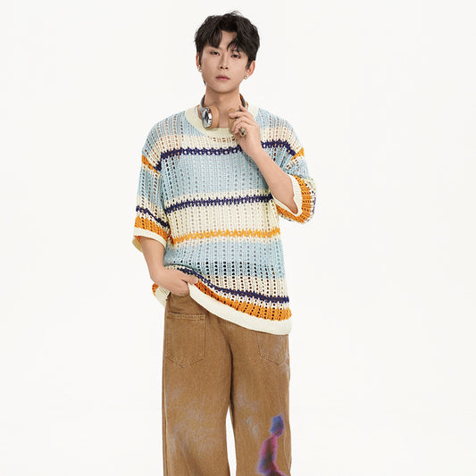 Nyc 1990 Shirt Striped Top Short Sleeve