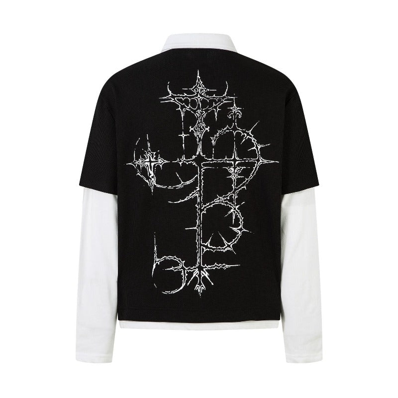Unisex long-sleeved shirt men's autum lapel