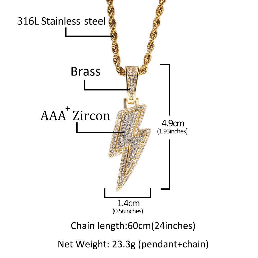 Jewelry 'Lightning ' Necklace lightning rapper Spectrum