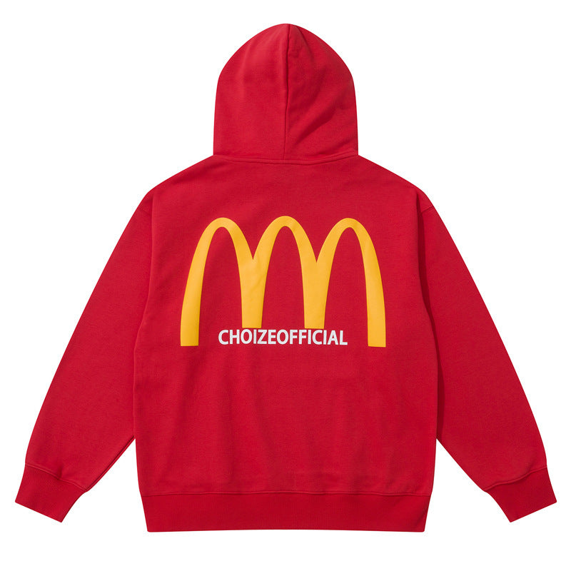 Streetwear Hoodie Alphabet Print Hooded Sweater Hip Hop Loose Jacket